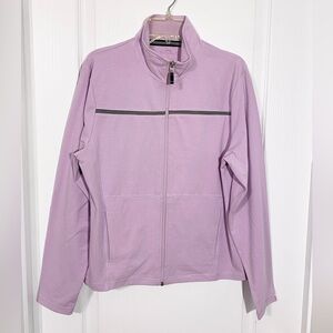 Y2K Be Inspired Knit Track Jacket USA MADE Lilac Black Medium